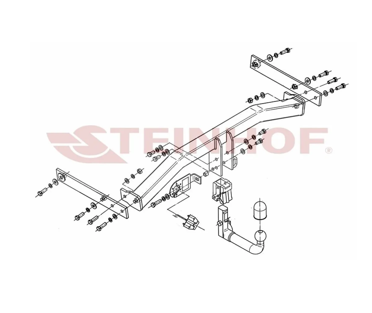 Фаркоп Steinhof для Volkswagen Tiguan 2007-2015 V-129 в Воронеж Фаркоп Steinhof для Volkswagen Tiguan 2007-2015 V-129 в Воронеж