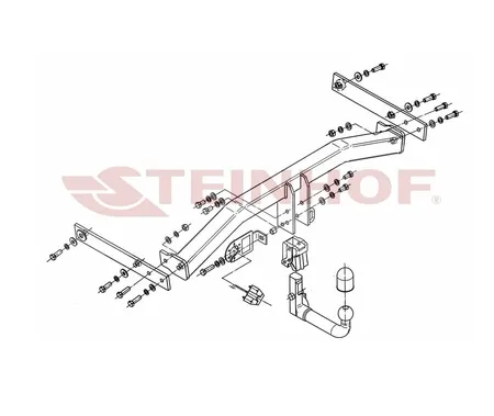 Фаркоп Steinhof для Volkswagen Tiguan 2007-2015 V-129 в Воронеж