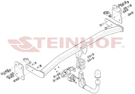 Фаркоп Steinhof для Hyundai Kona 2017-2023, (кроме N-Line и ADBlue) H-266 в Воронеж