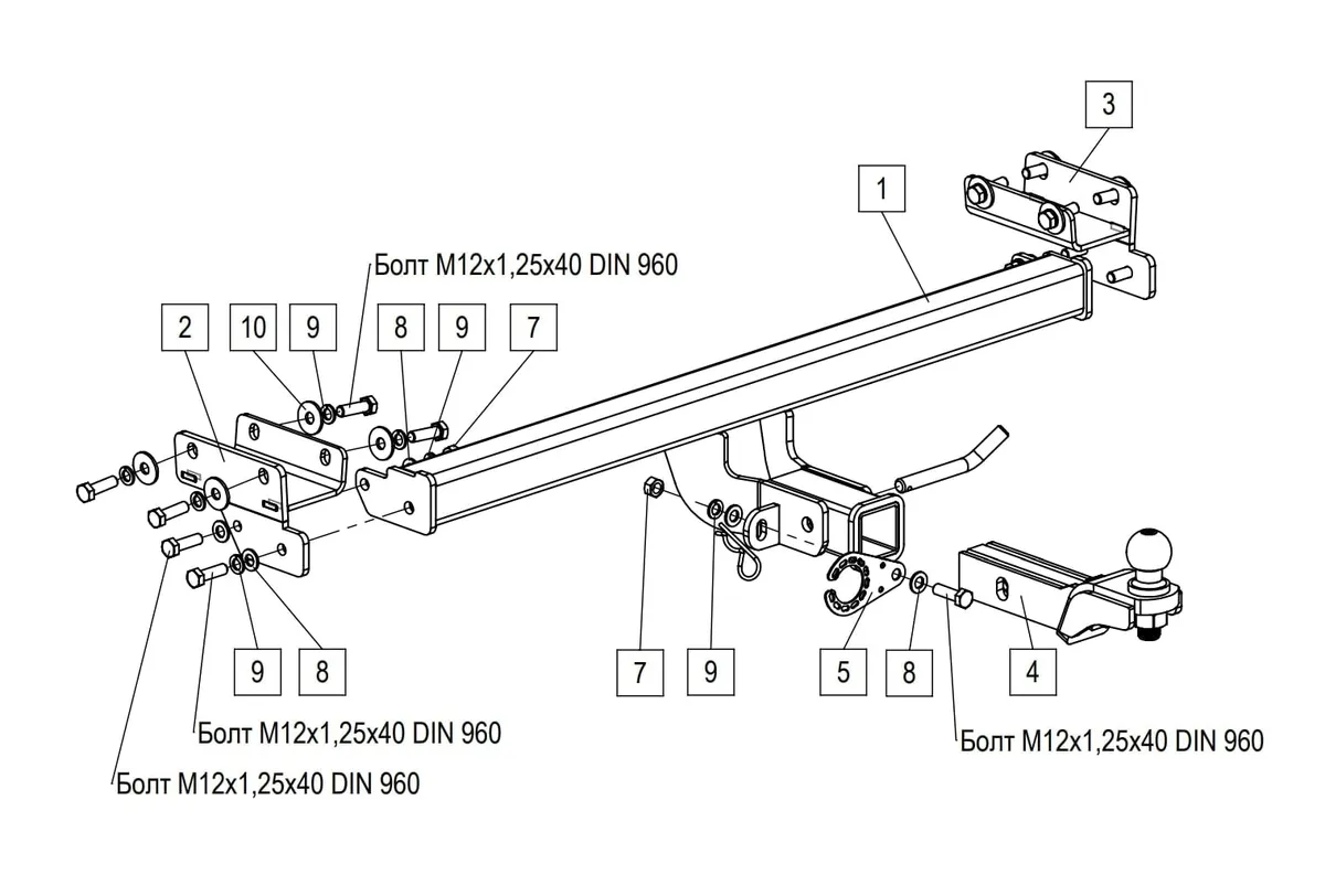Фаркоп TowRus для Jeland J7 2026- 269086 в Воронеж Фаркоп TowRus для Jeland J7 2026- 269086 в Воронеж