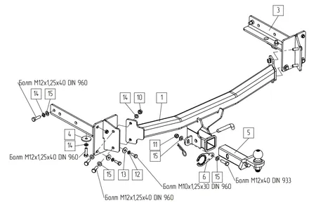 Фаркоп TowRus для LiXiang L6 2024- Арт. 288194 288194 в Воронеж