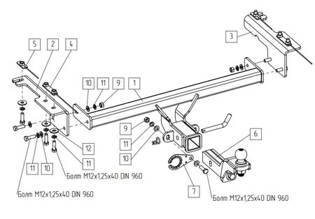 Фаркоп TowRus для Belgee X50 2023- 299413 в Воронеж