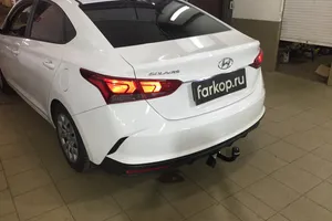 Установили фаркоп Лидер Плюс для Hyundai Solaris 2021 г.