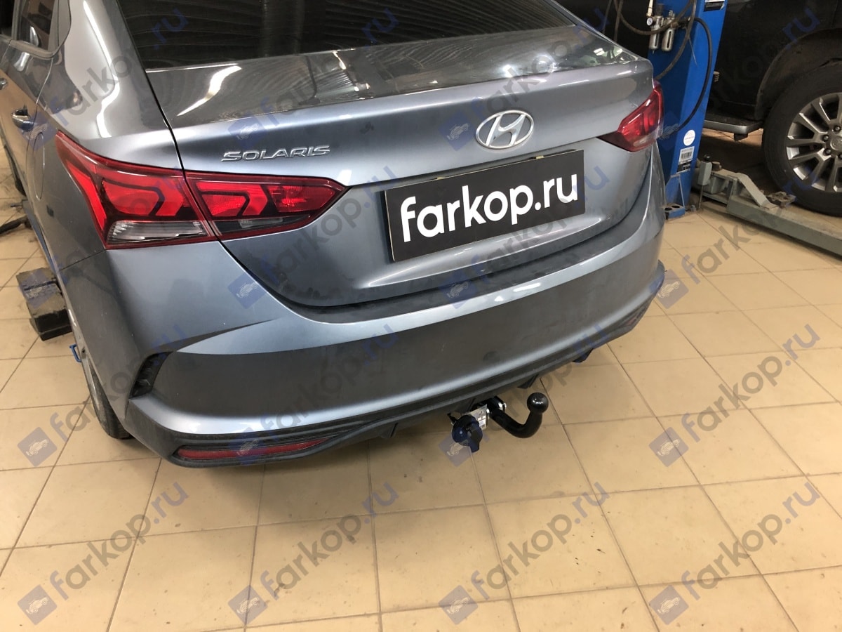 Установили фаркоп Лидер Плюс для Hyundai Solaris 2020 г.в.