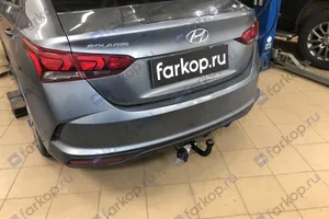 Установили фаркоп Лидер Плюс для Hyundai Solaris 2020 г.в.
